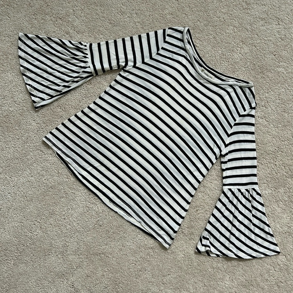 NWOT Tucker+Tate girl black stripes top | 7